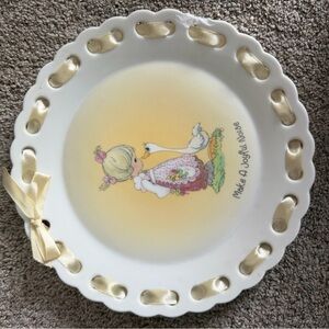 Precious Moments Decorative Plate with Ribbon Accents